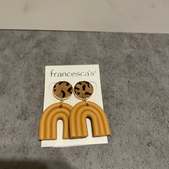 BNWT JASMINE FUR POST DROP EARRINGS - Picture 9 of 9